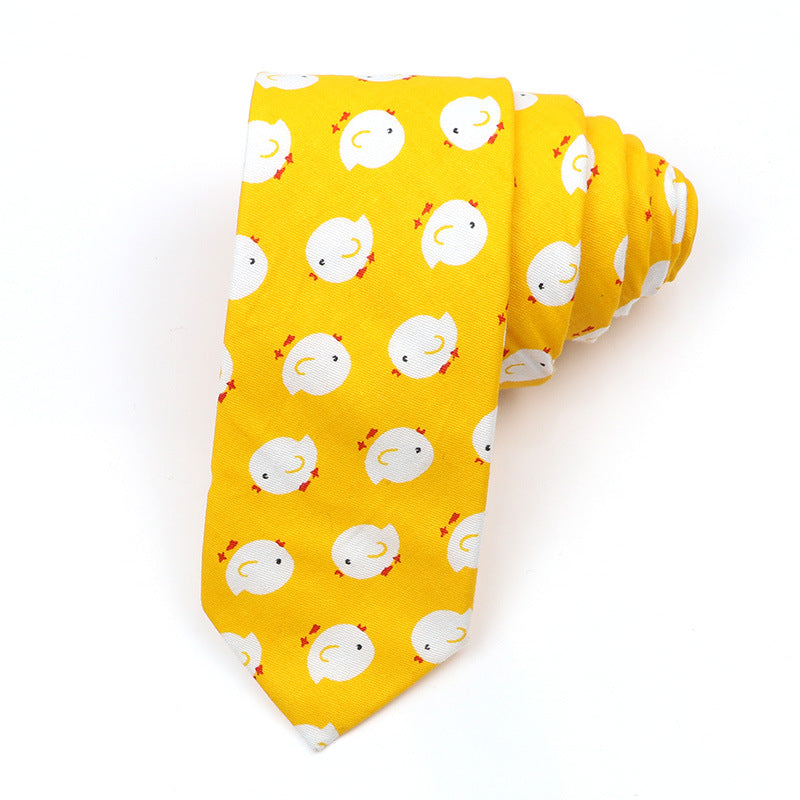 Slim Tie Men's Cotton Korean Slim Modern Elegant