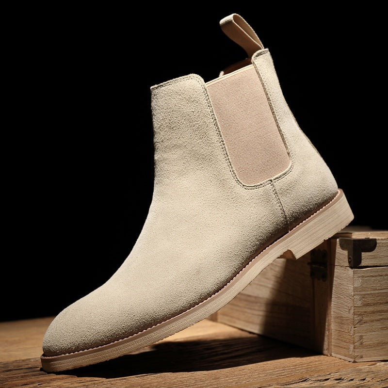 Men's Chelsea Boots Suede Winter – British High Top Ankle Boots