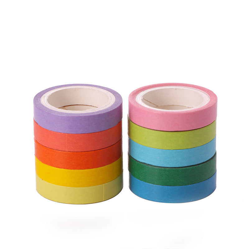 Washi Tape Set Solid Color | DIY Craft Adhesive Tape Decoration Journaling
