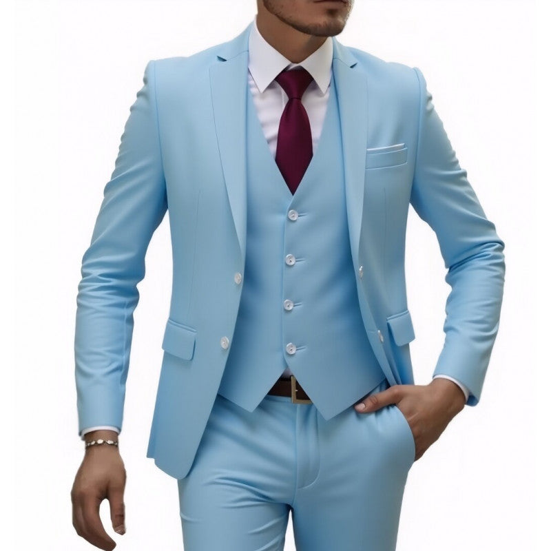 Men's Wedding Three-Piece Suit – Elegant Groomsmen Set