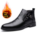 Men's Retro Ankle Boots Wide Fit – Trendy Ankle Boots with Side Chains