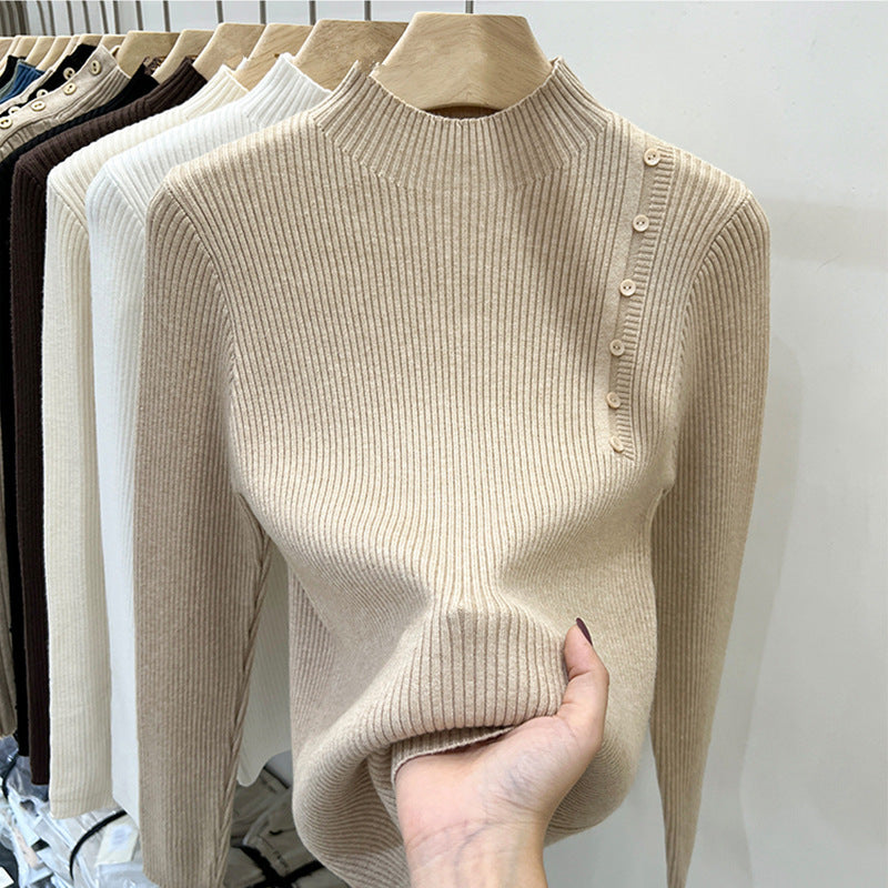 Damen Herbst Winter Top | Eleganter Chic Stricklook