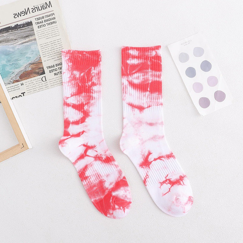 Unisex Tie Dye Trend Socken – Bunte Streetstyle Komfortsocken