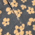 Women's Floral Fleece Pullover | Warm Oversized Look