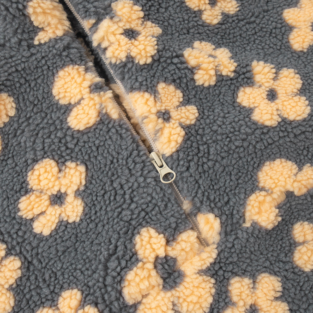 Women's Floral Fleece Pullover | Warm Oversized Look