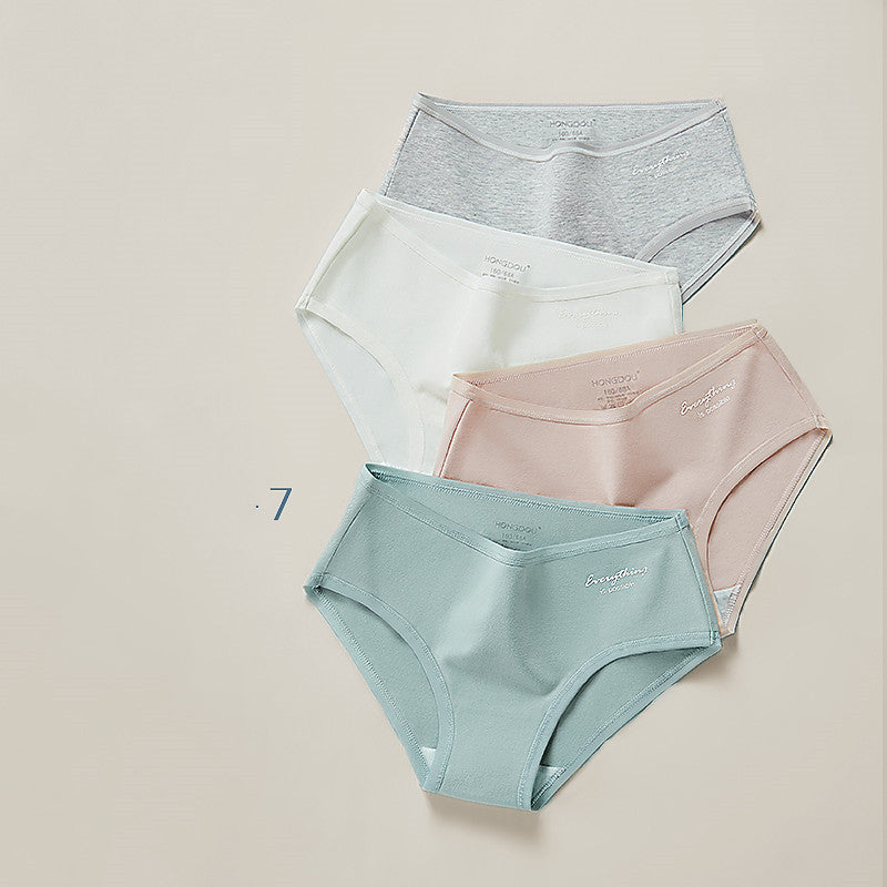 Women's Cotton Mid Waist Briefs | Breathable & Skin-Friendly