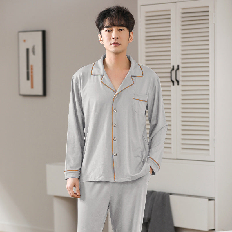 Herren Modal Pyjama | Leicht Schlafanzug | Cardigan Set