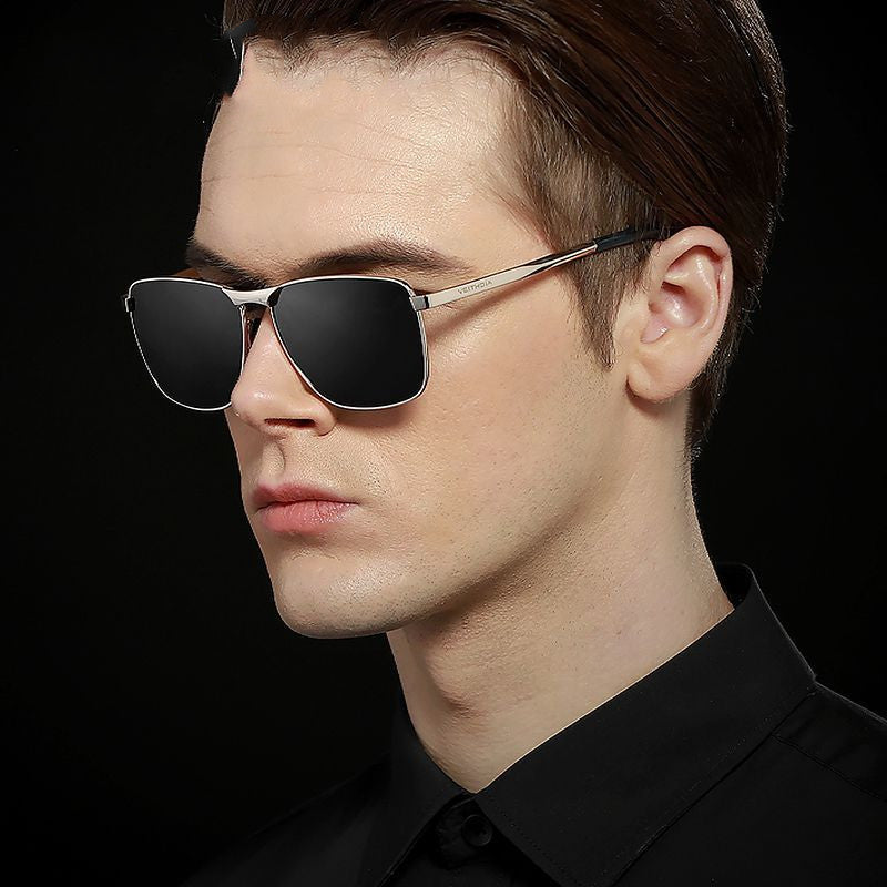 Polarisierte Sonnenbrille Herren | Eckig | Vollrahmen UV Schutz