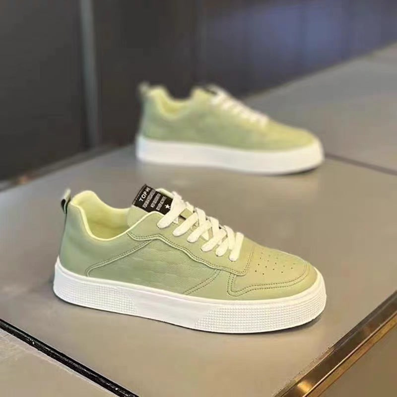 Herren Freizeit Sneaker Kariert Schnürschuhe Atmungsaktiv