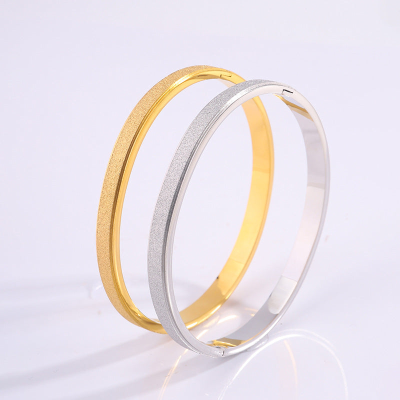 Bracelet made of titanium steel, star pattern, alluvial gold, non-fading