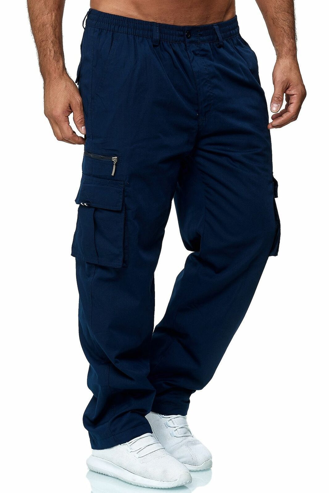 Men's Cargo Pants | Multi-Pocket Loose Straight Casual Trend