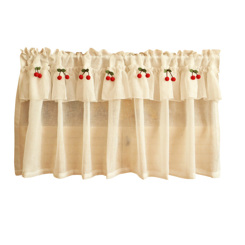 Linen Bistro Curtain | Short Kitchen Curtain Natural Fresh