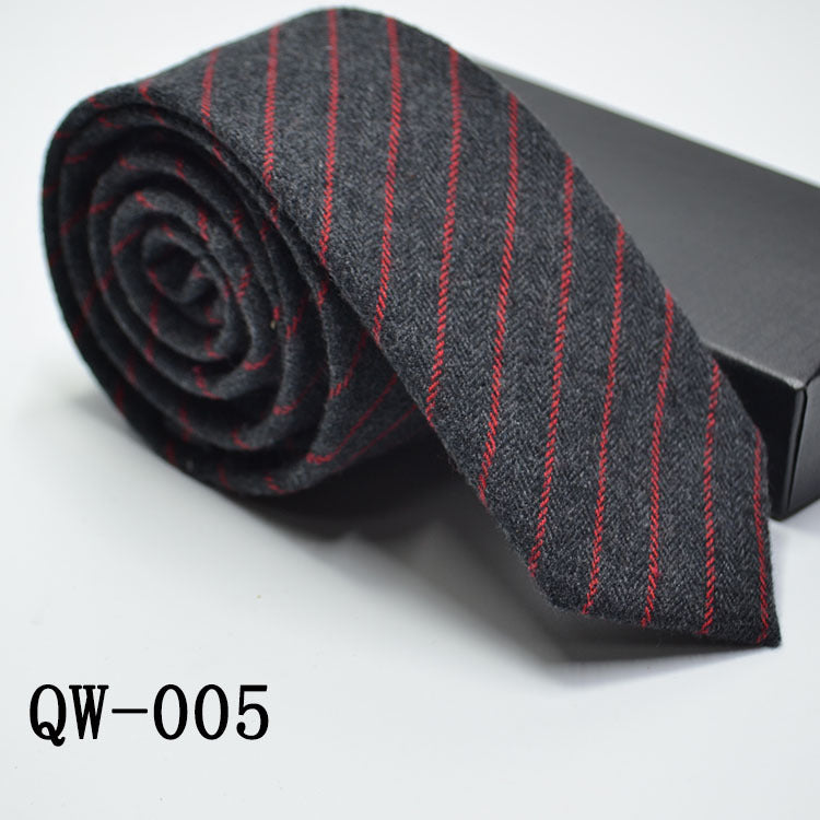Slim Men's Tie elegant | Wool Look modern stylish