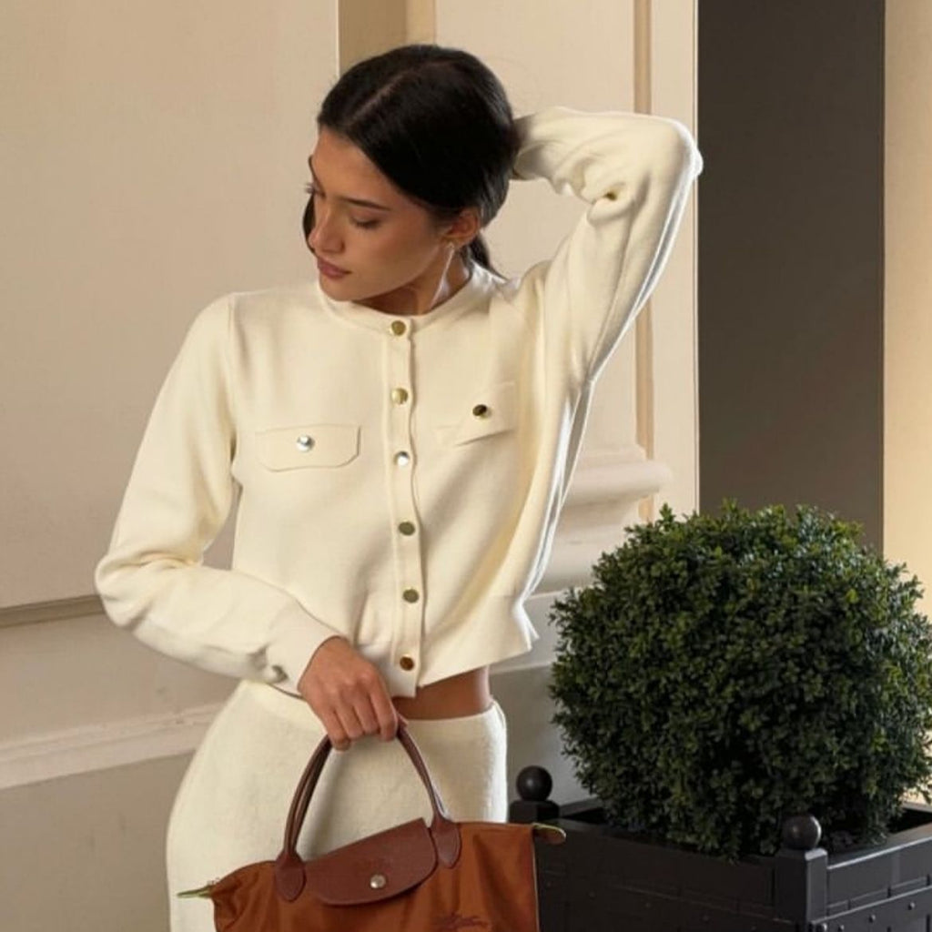 Women's Knitted Cardigan Long Sleeve – Elegant & Versatile