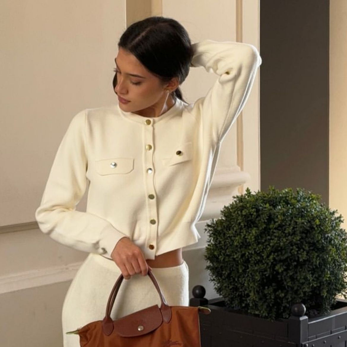 Women's Knitted Cardigan Long Sleeve – Elegant & Versatile