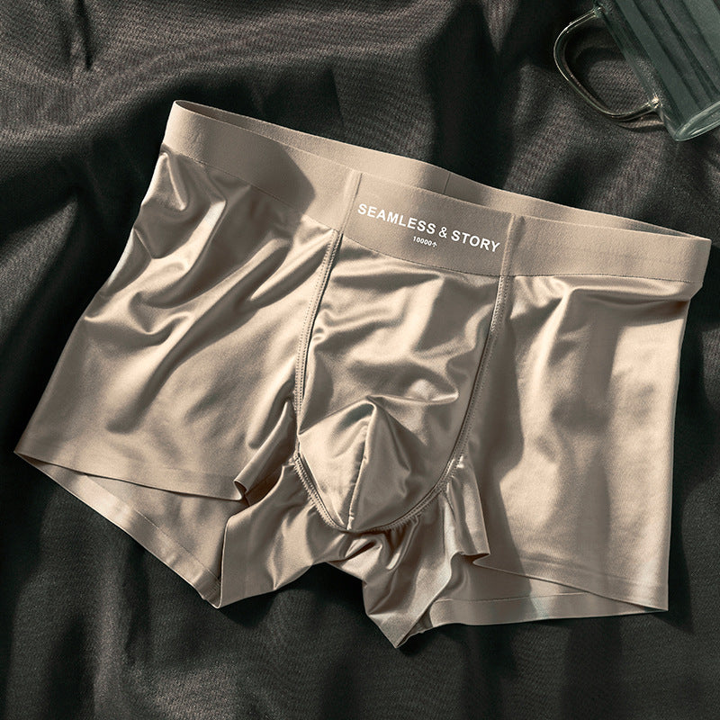 Men's Ice Silk Boxer Briefs | Luxury Satin | Cooling Breathable