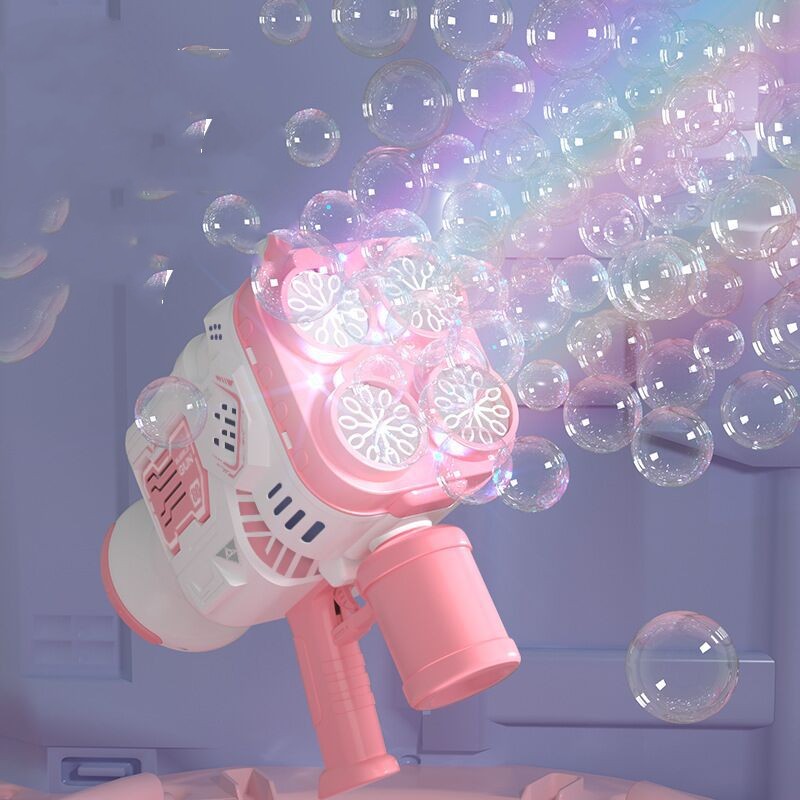Bubble Machine for Kids | Rocket Bubble Gun with LED