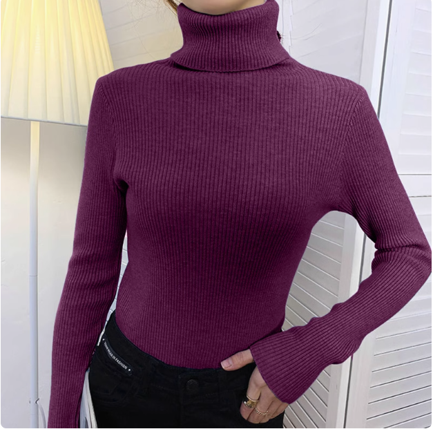 Damen Rollkragenpullover | Eleganter Winter Stricklook