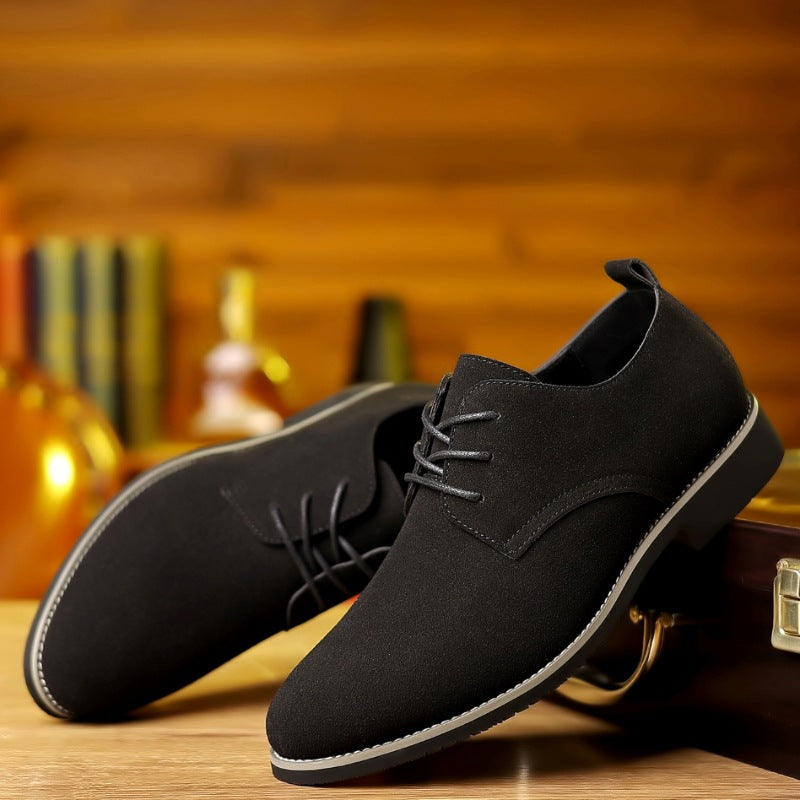 Men's Suede Shoes Plus Size | Elegant Casual Leather Shoes