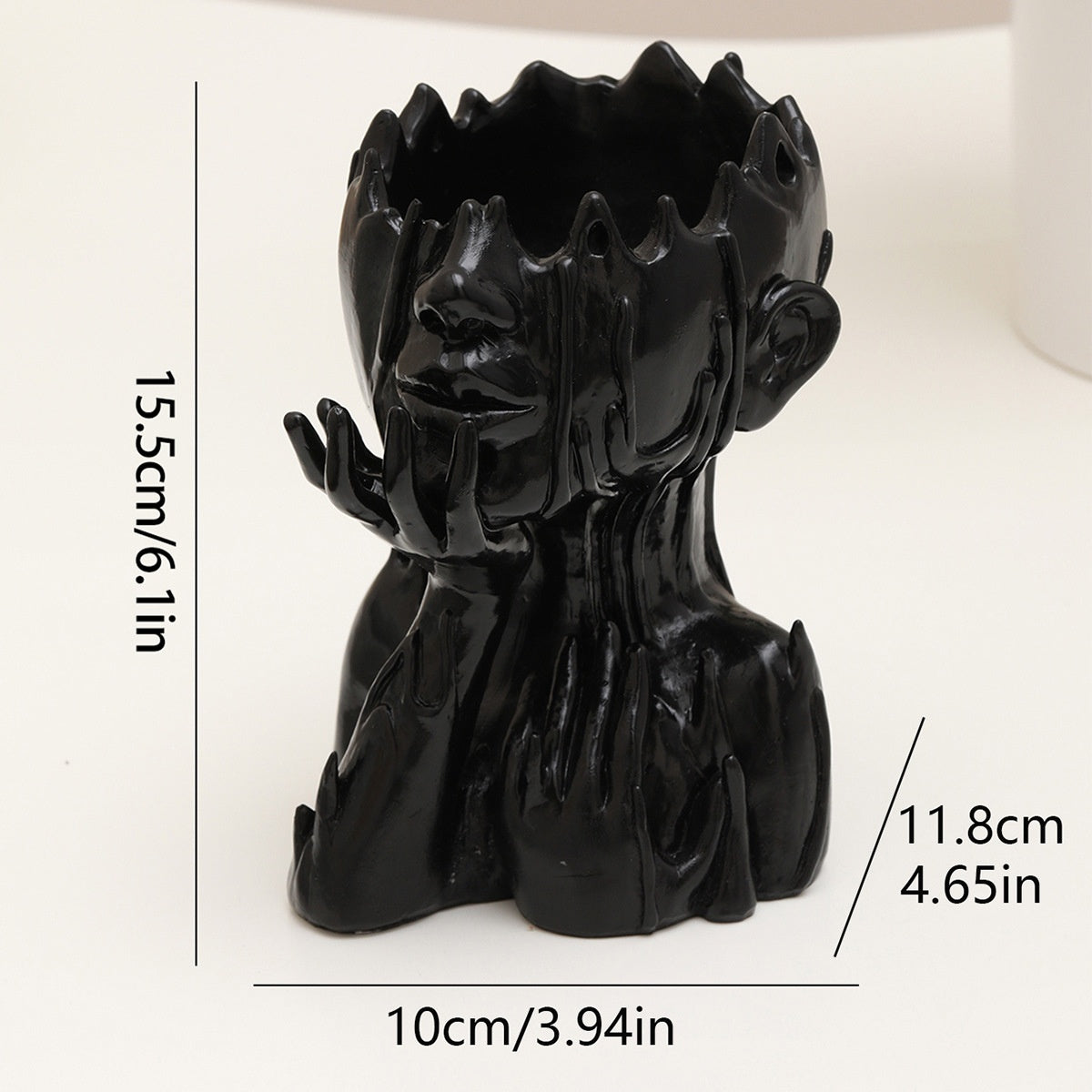 Medusa Face Flower Pot – Artistic Resin Goddess Garden Decoration