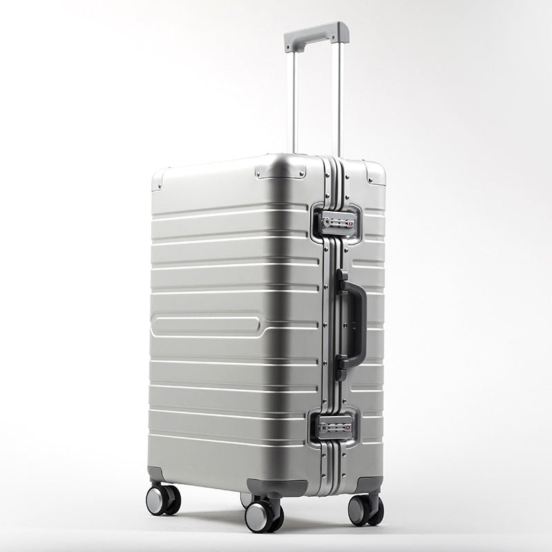 Aluminum Magnesium Trolley Case with 360° Wheels | Premium Metal Hard Shell