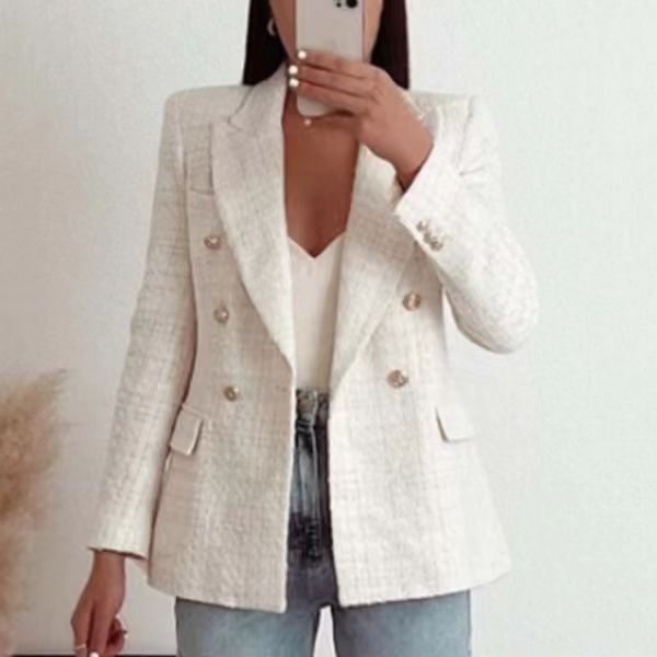 Damen Blazer Doppelreihig mit Struktur – Urban Casual & Elegant
