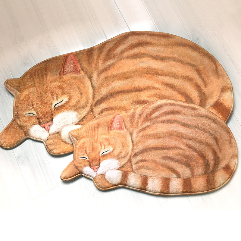 3D Katzen Badematte rutschfest saugstark | Niedlich Teppich