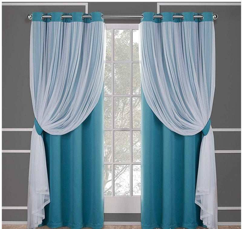 Lace curtain double-layered | sheer blackout elegant