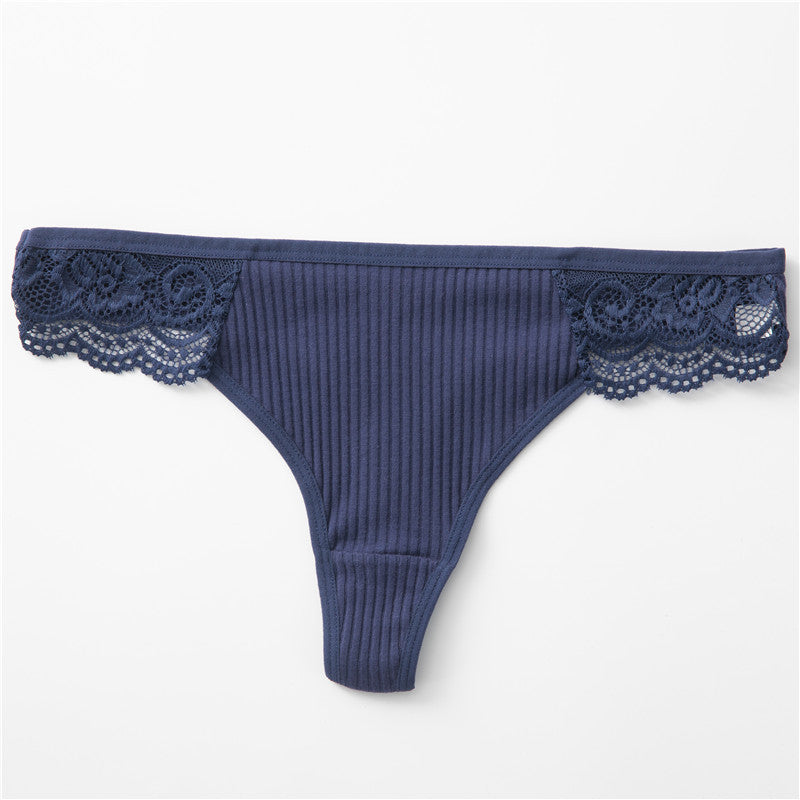 Women's Cotton Briefs Low Waist with Lace – Breathable & Comfortable