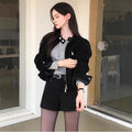 Women's Retro Short Jacket with Stand-Up Collar | Vintage Transitional Jacket