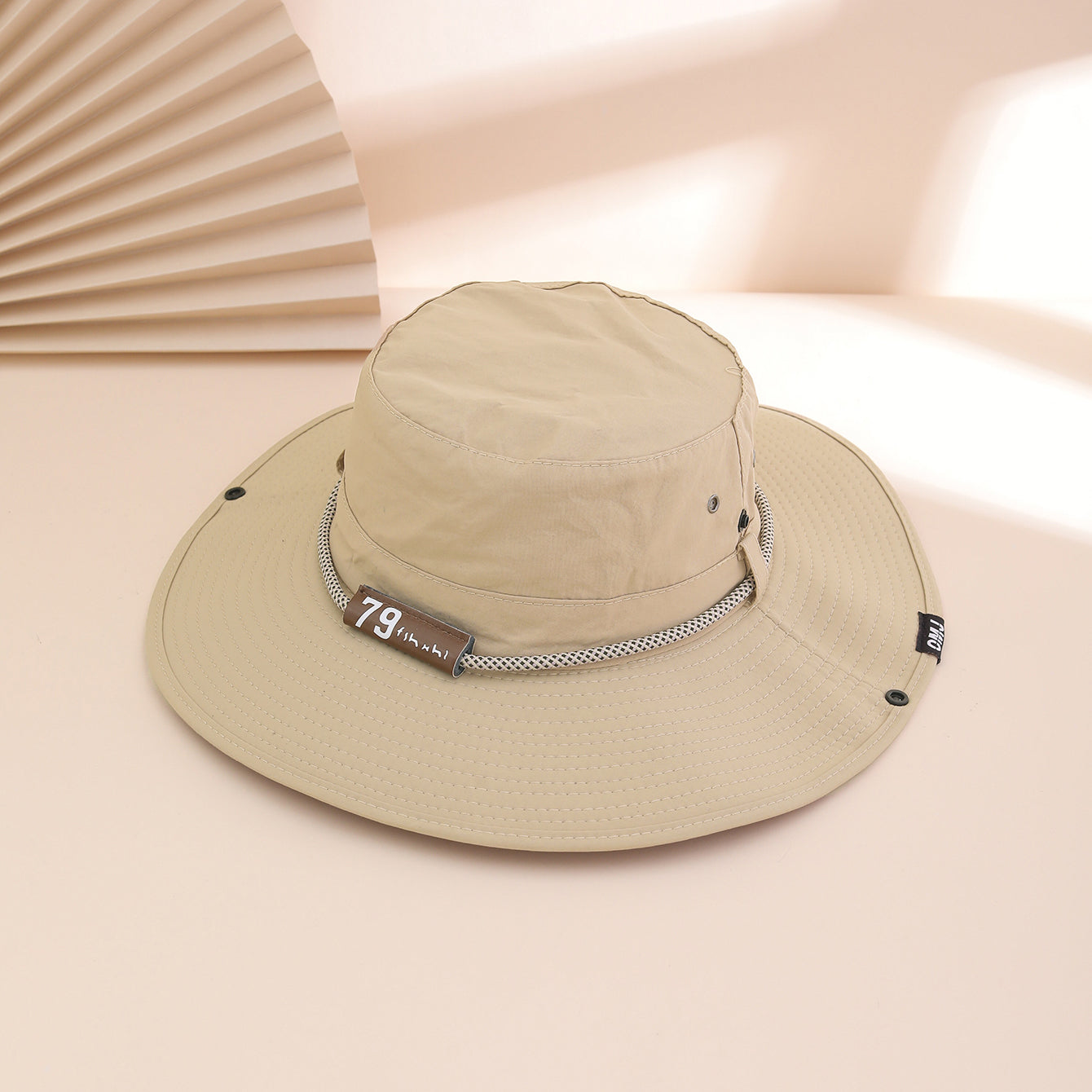 Women's Wide Brim Bucket Hat - Leather Look Sun Protection Hat