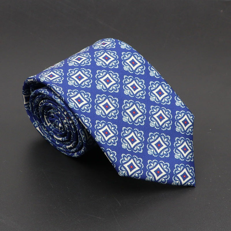 Men's Silk Tie Bohemian 7.5 cm Soft Elegant Modern