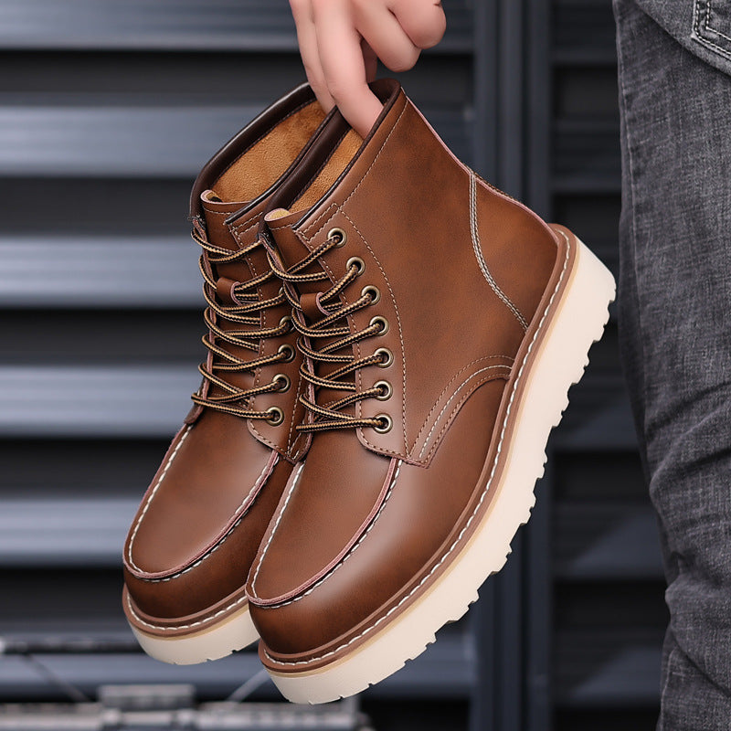 Men's Waterproof Martens Boots - Non-Slip Winter Combat Boots