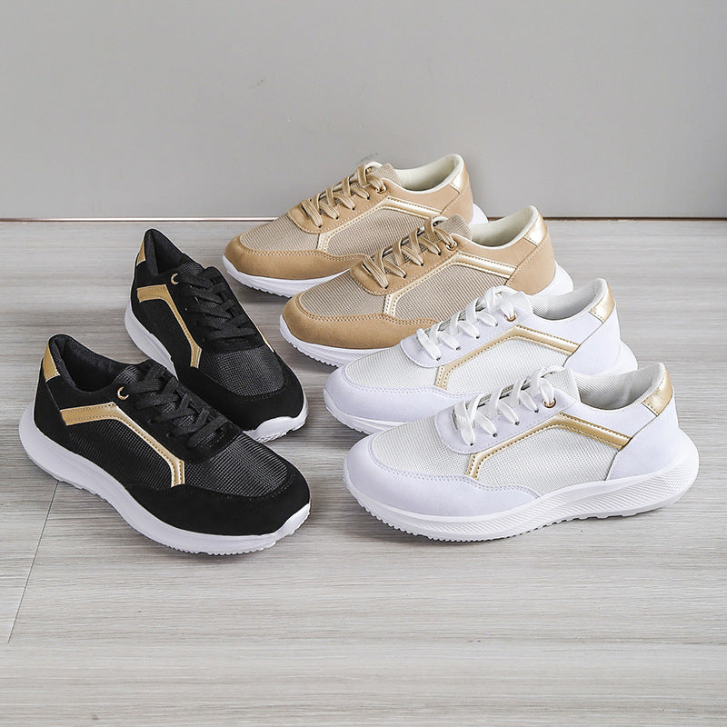 Damen Schnür Sneaker – Sportliche Bequeme Freizeit Schuhe