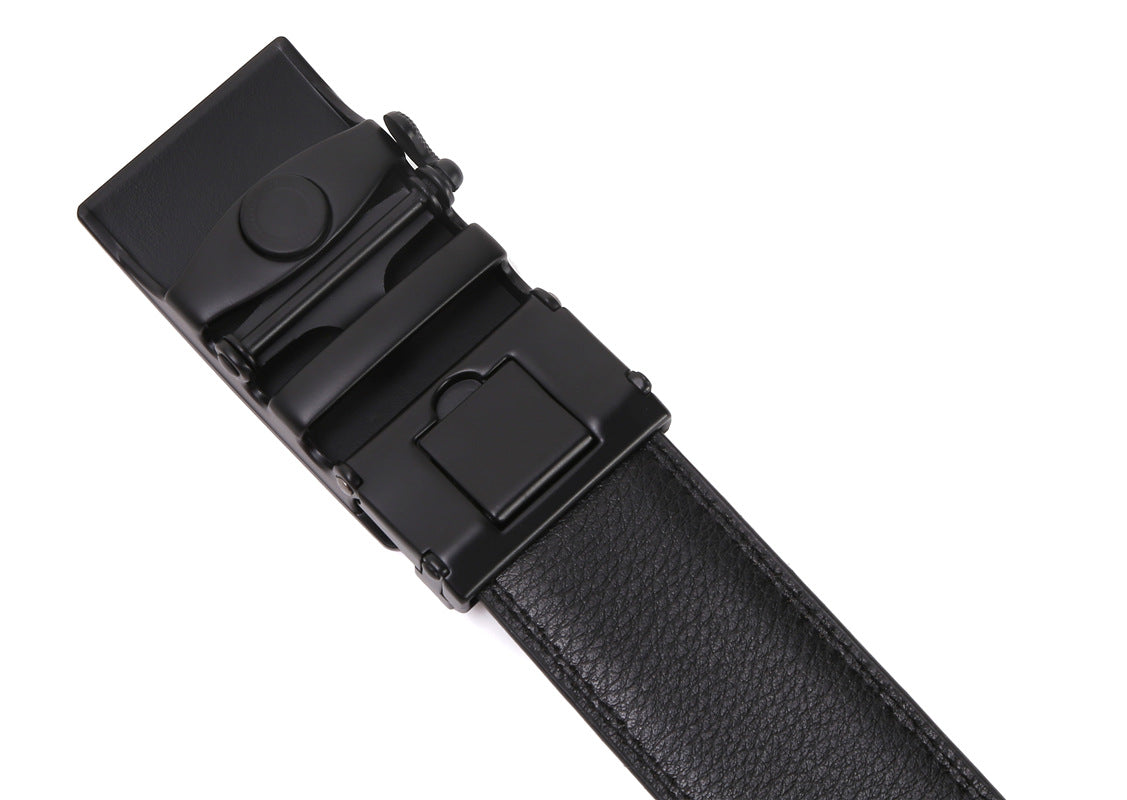 Men's Automatic Leather Belt | Business Belt without Holes