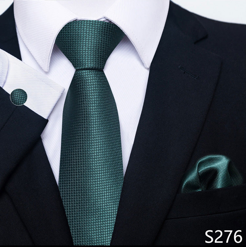 Men's Tie Set Business Scarf Cufflinks Elegant