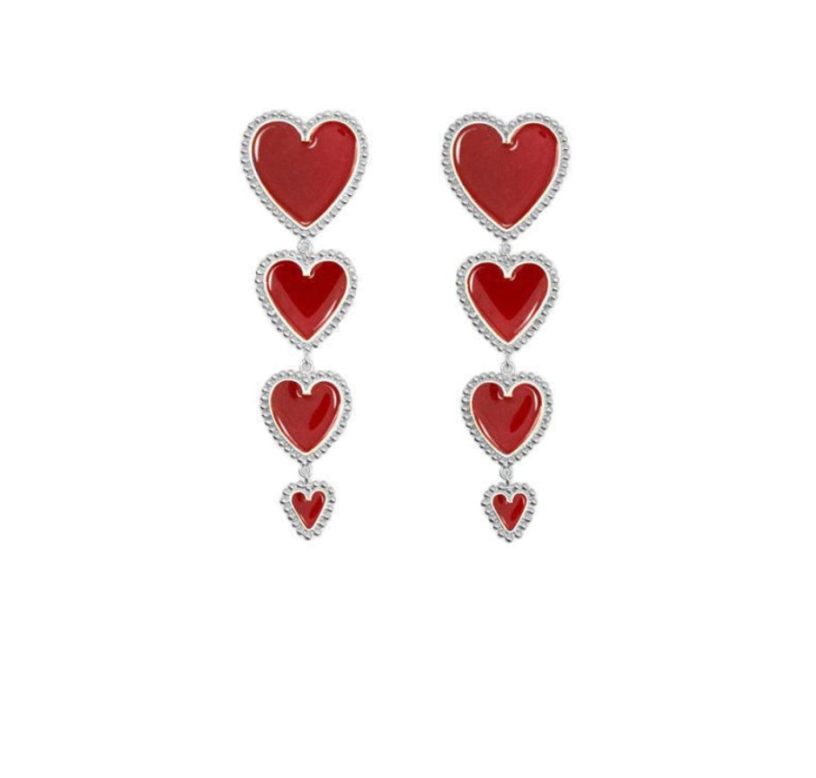 LOVE Statement Earrings - Punk Style Drop Earrings with Modern Design