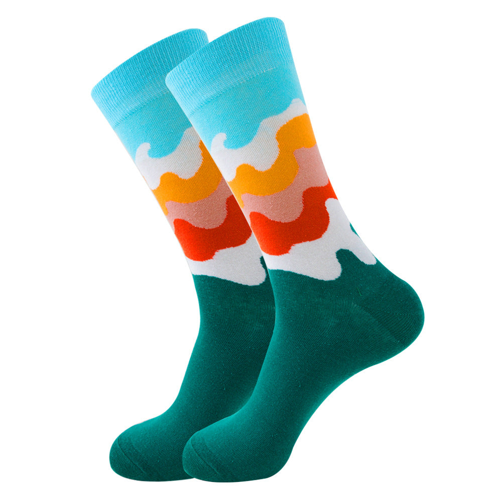 Women's Fashion Socks Geometric | Fruit Street Style Socks
