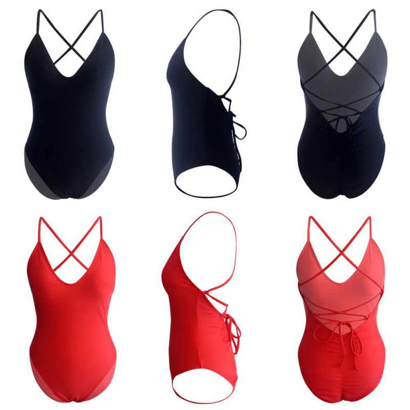 Elegant Women's Solid Color Monokini – Figure-Shaping Swimsuit