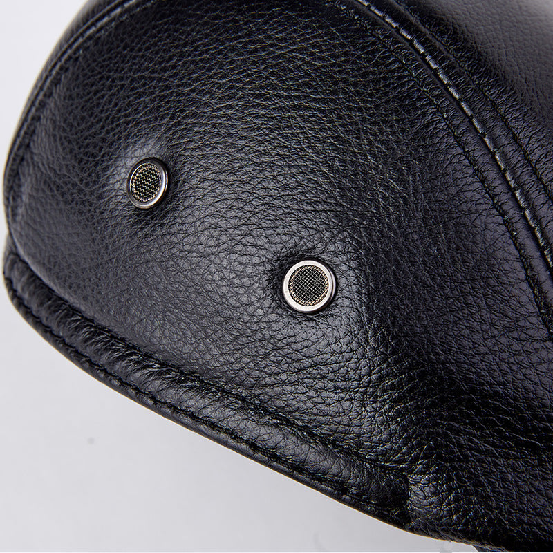Men's Leather Beret | Ear Protection Warm Elegant Style