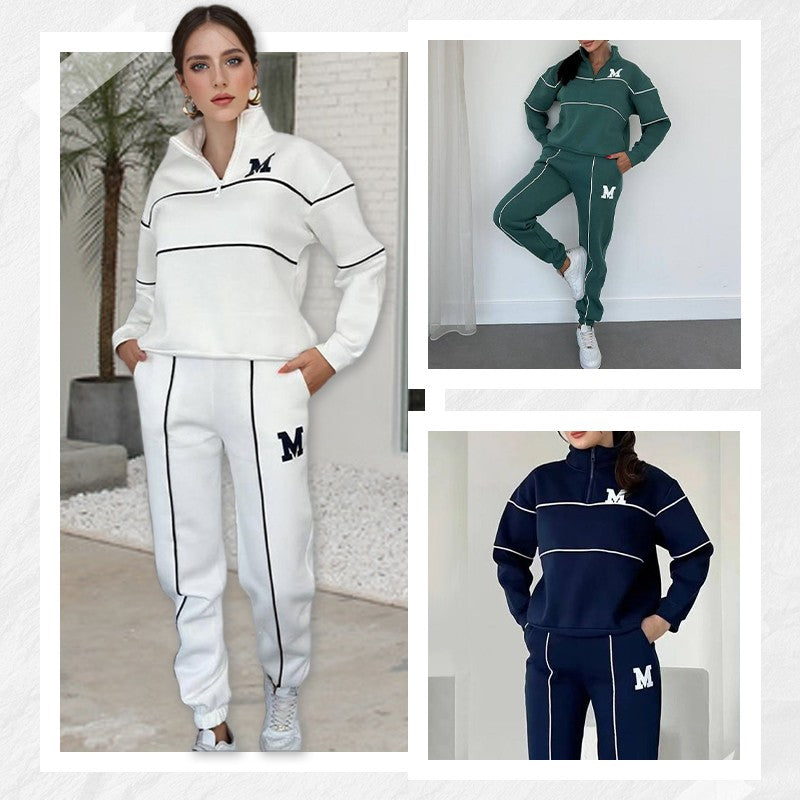 Damen Jogginganzug 2er Set – Oversize Sweatshirt & Hose mit Taschen