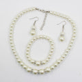 Luxurious Pearl Bridal Jewelry Set – Necklace, Earrings & Bracelet for Wedding