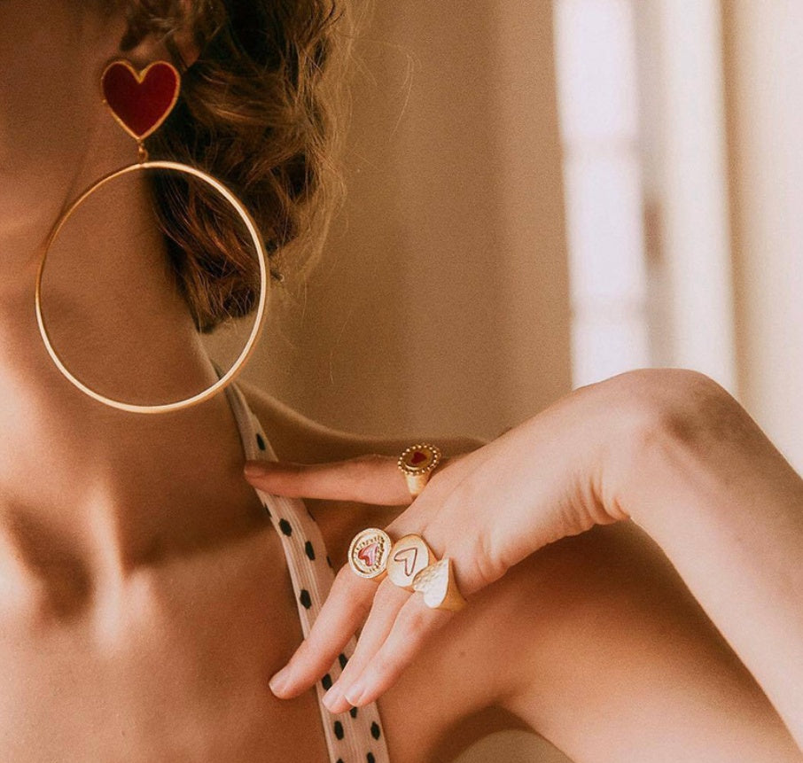 LOVE Statement Earrings - Punk Style Drop Earrings with Modern Design