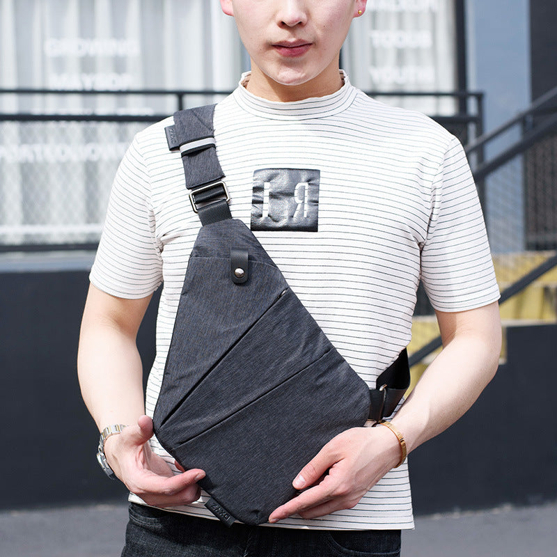 Digital Canvas Bag for Men - Canvas Chest Bag, Sling Bag, Crossbody Bag, Multifunctional Single Shoulder Anti-Theft Bag