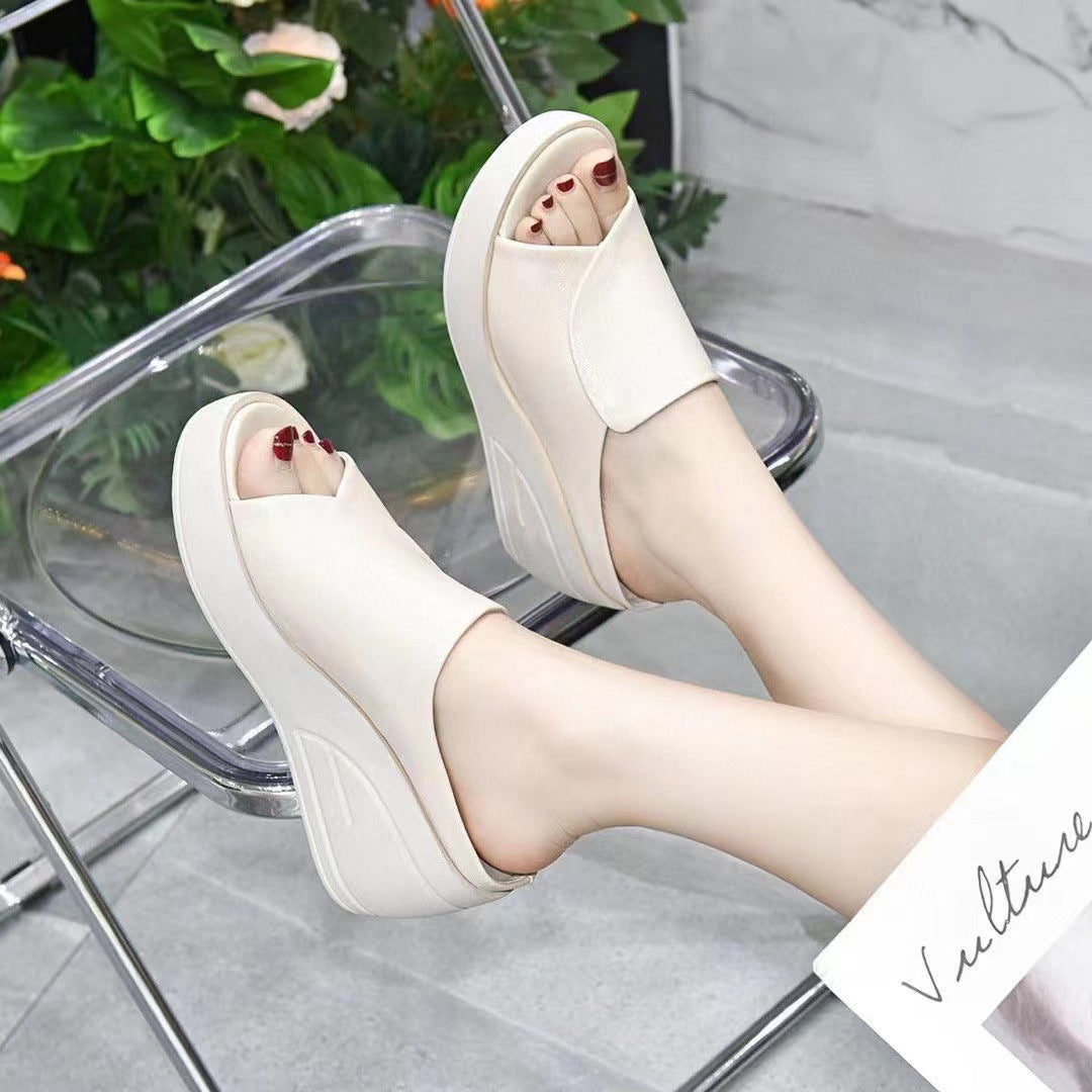 Damen Echtleder Keilsandalen | Weich Komfort Sommer Schuhe