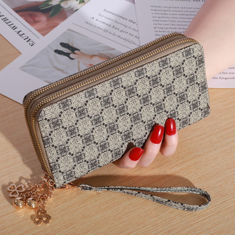 Women's Large Wallet Double Zipper Ample Storage Elegant
