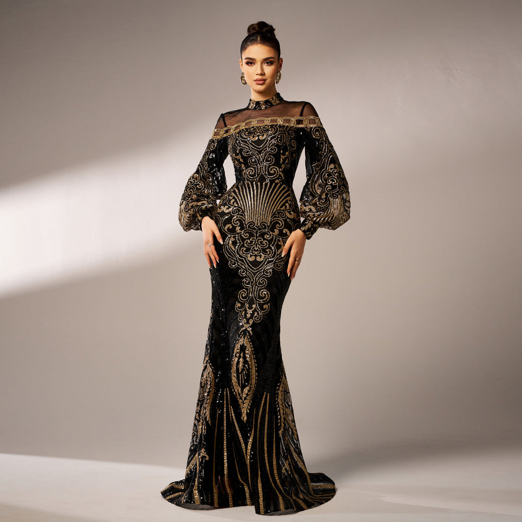 Sequin Mermaid Evening Dress | Elegant Women's Maxi Dress