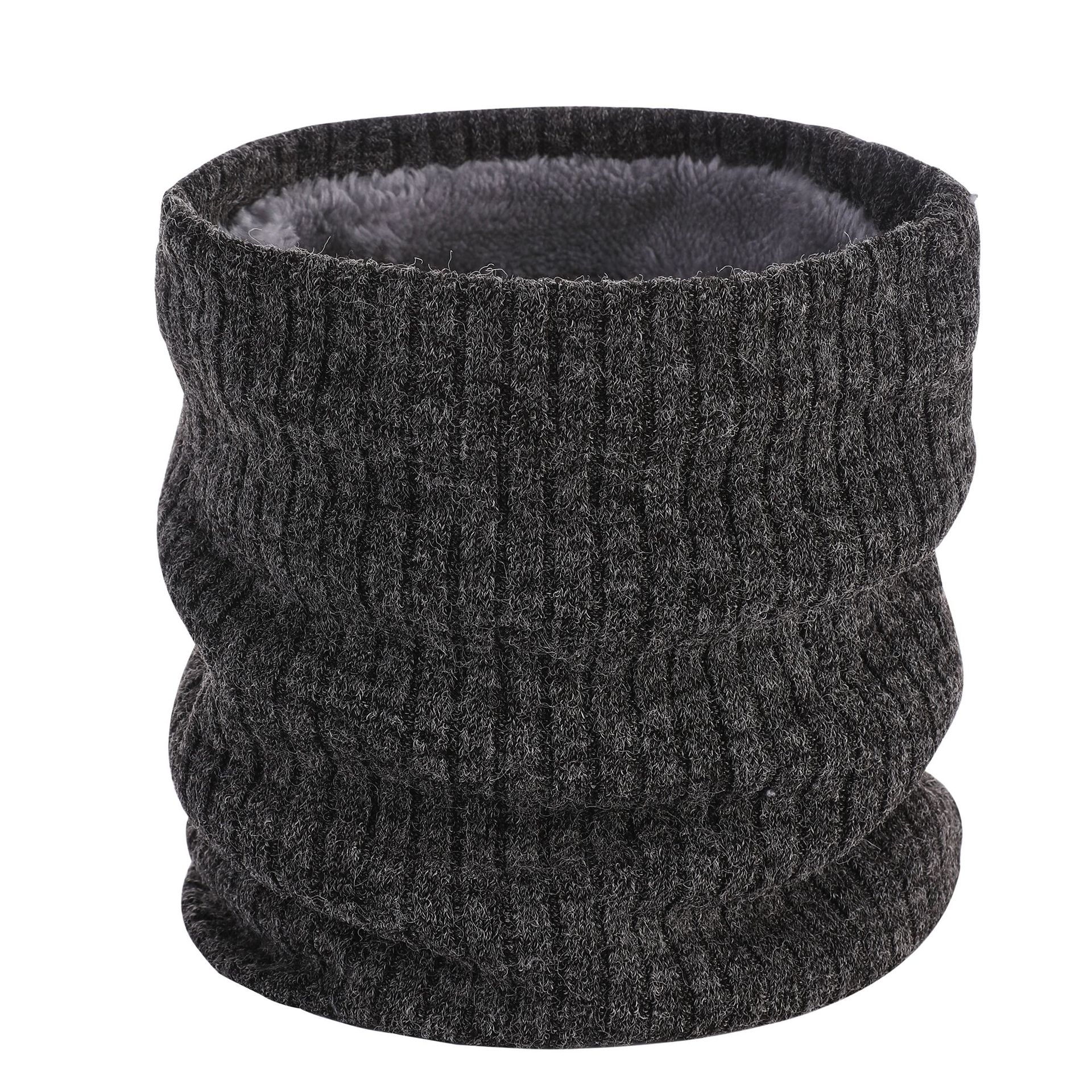 Warm Plush Scarf Winter Unisex Soft Knitted Scarf Solid Color