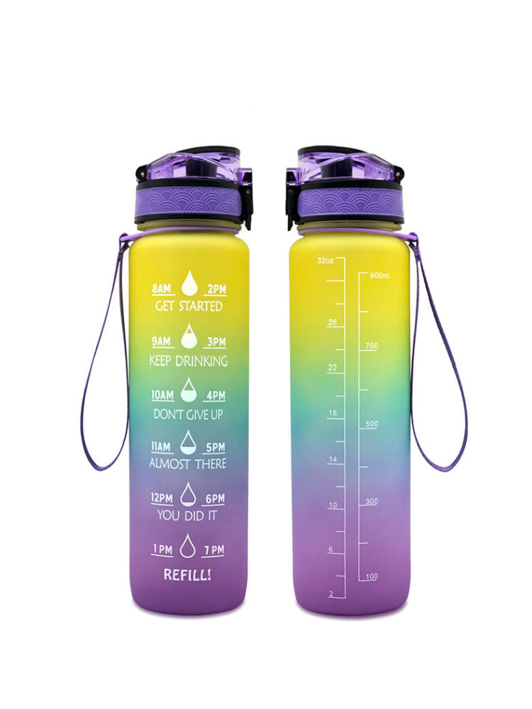1000ml Transparente Trinkflasche Kawaii – BPA Frei Sportflasche