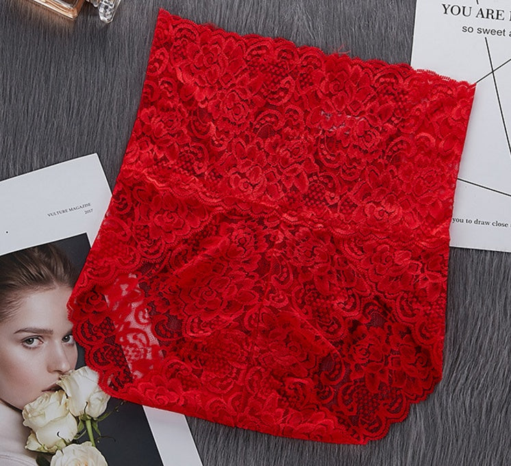 Women's High-Waist Lace Briefs | Seamless Comfort Underwear